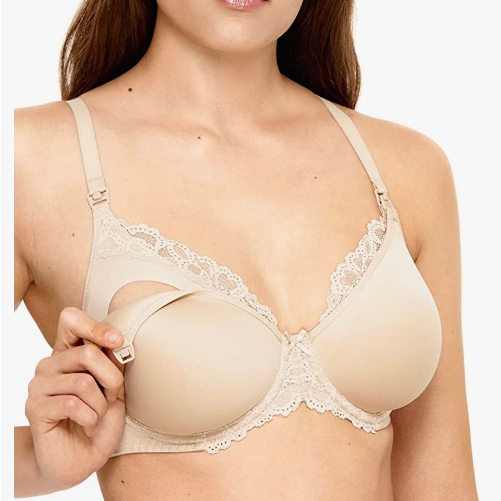 Wacoal Underwire T-Shirt Nursing Bra in Beige 32DD